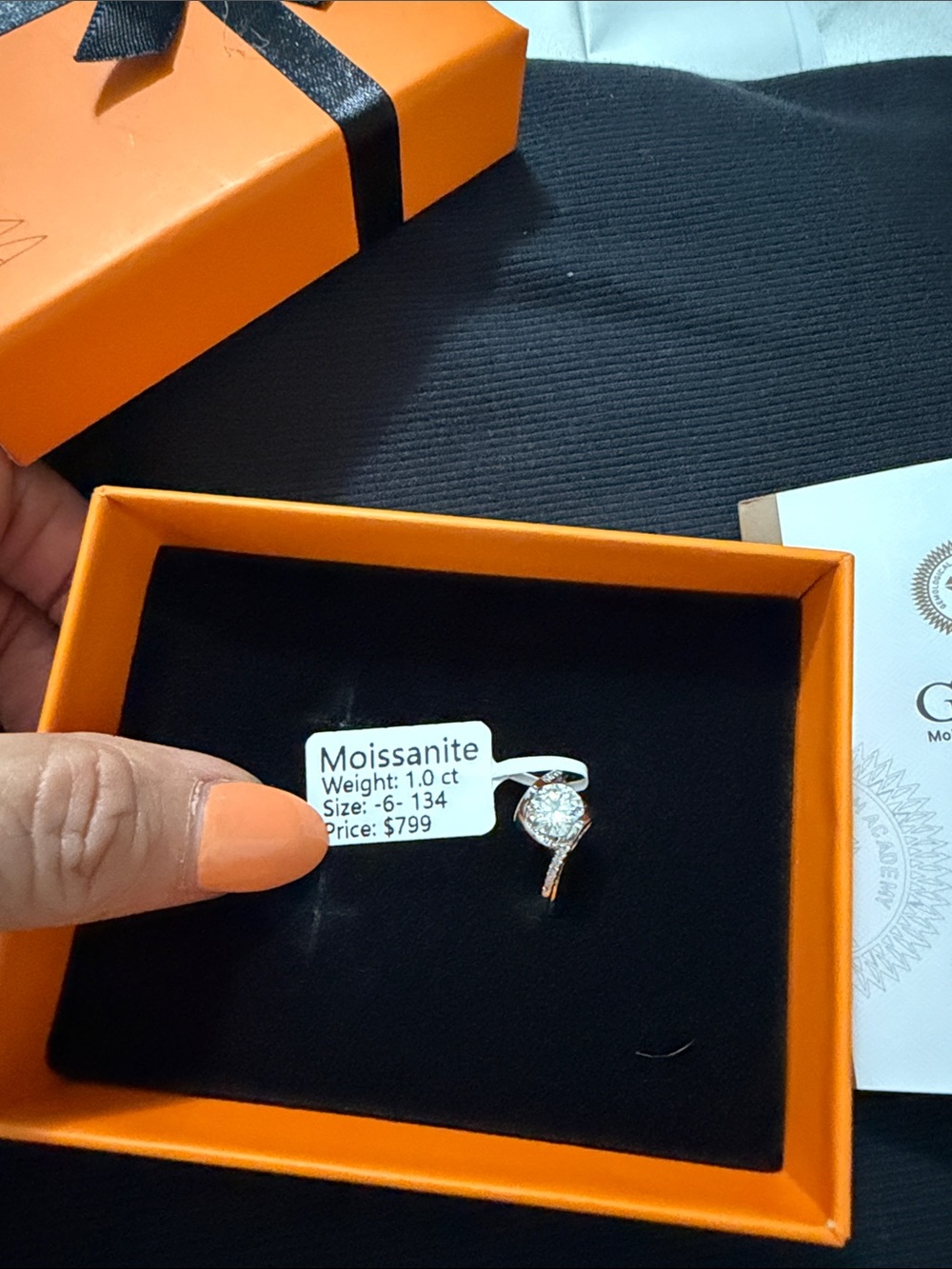 Moissanite Rose Gold Twist Solitaire Ring - 1.0 ct